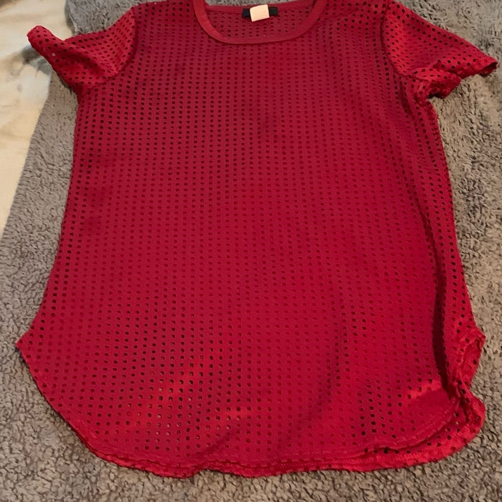 See through top - red